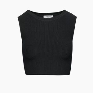 Black Babaton Sculpt Knit Muscle Tank